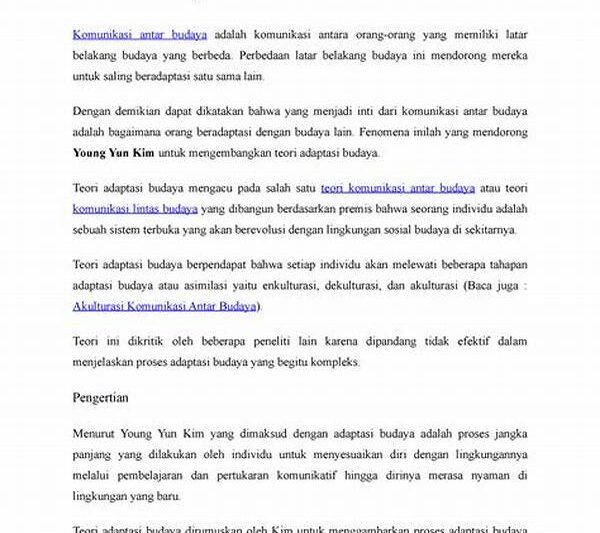 Adaptasi Budaya