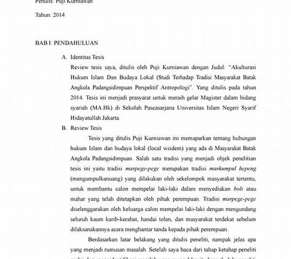 Tesis Studi Budaya